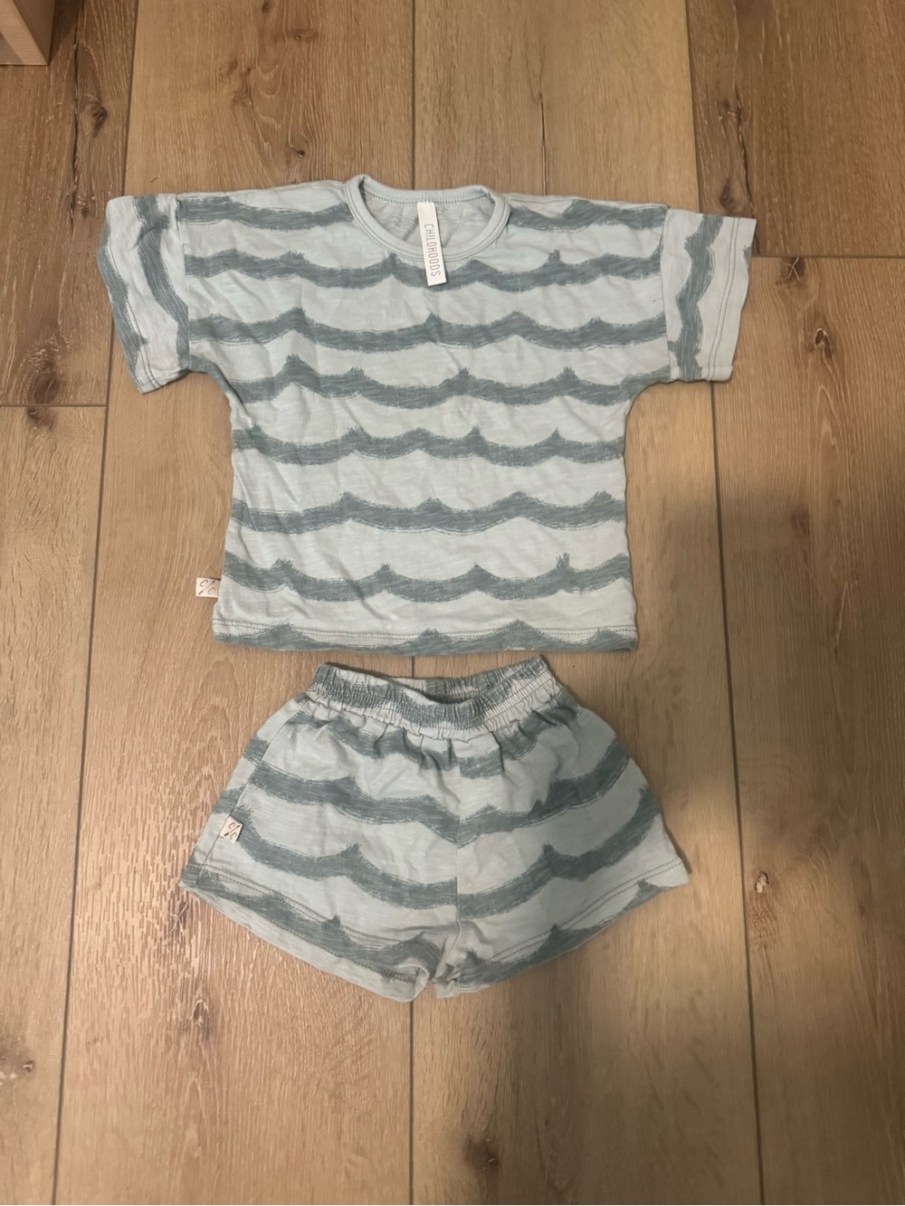 Childhoods Wave-Stripe Kids Tee & Shorts Set